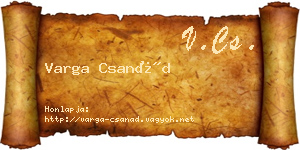 Varga Csanád névjegykártya